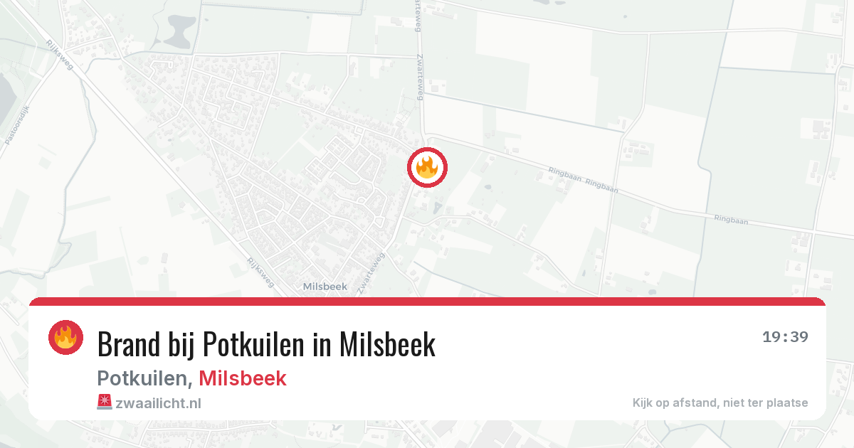 Brand bij Potkuilen in Milsbeek — 8 jun 2026