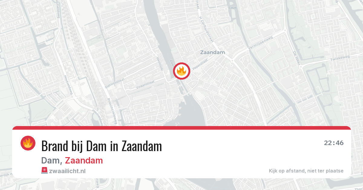Brand bij Dam in Zaandam — 28 jul 2026