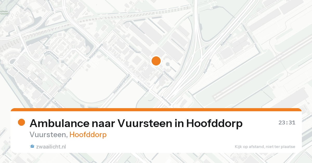 Ambulance naar Vuursteen in Hoofddorp — 22 aug 2026