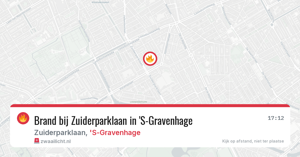 Brand bij Zuiderparklaan in 'S-Gravenhage — 3 jul 2026