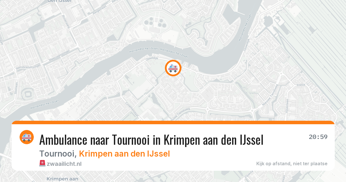 Ambulance naar Tournooi in Krimpen aan den IJssel — 17 mrt 2026