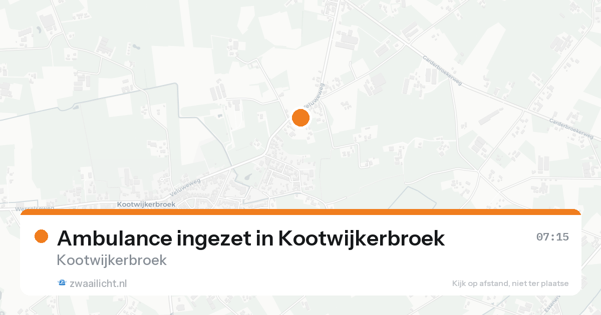 Ambulance ingezet in Kootwijkerbroek — 17 aug 2026