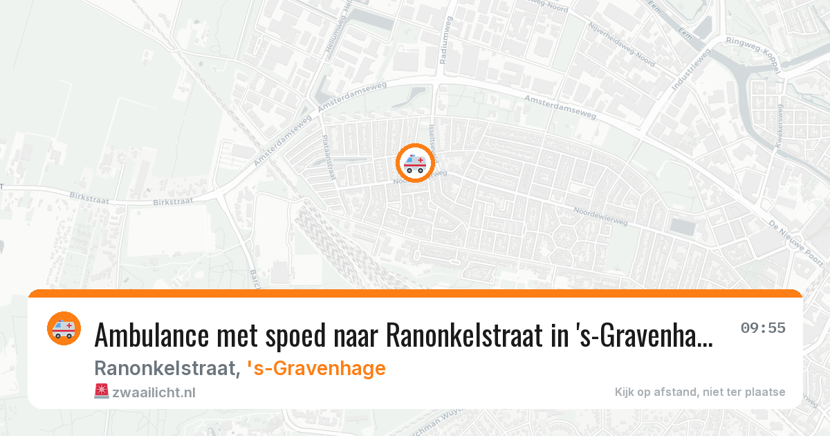 Ambulance met spoed naar Ranonkelstraat in 's-Gravenhage — 8 apr 2026