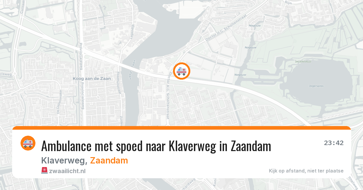 Ambulance met spoed naar Klaverweg in Zaandam — 19 apr 2026