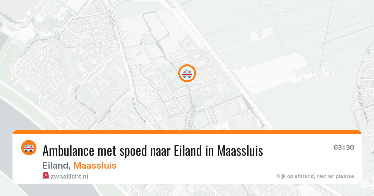 Ambulance met spoed naar Eiland in Maassluis — 20 jul 2026