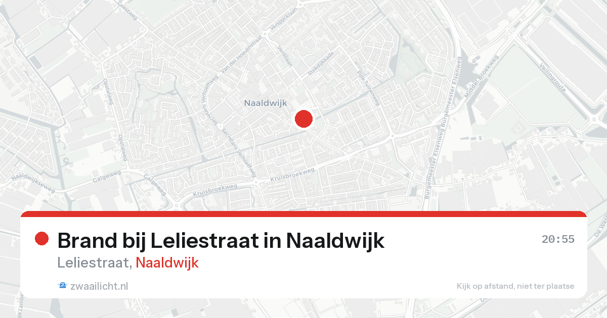 Brand bij Leliestraat in Naaldwijk — 21 aug 2026