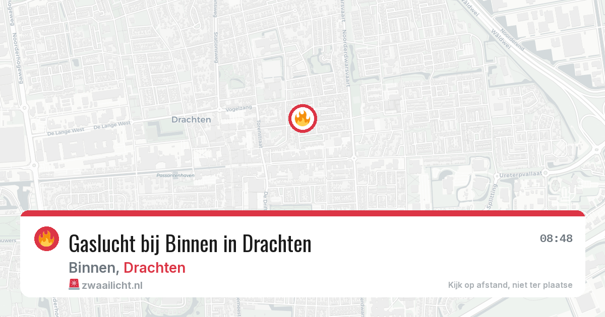 Gaslucht bij Binnen in Drachten — 21 jan 2026