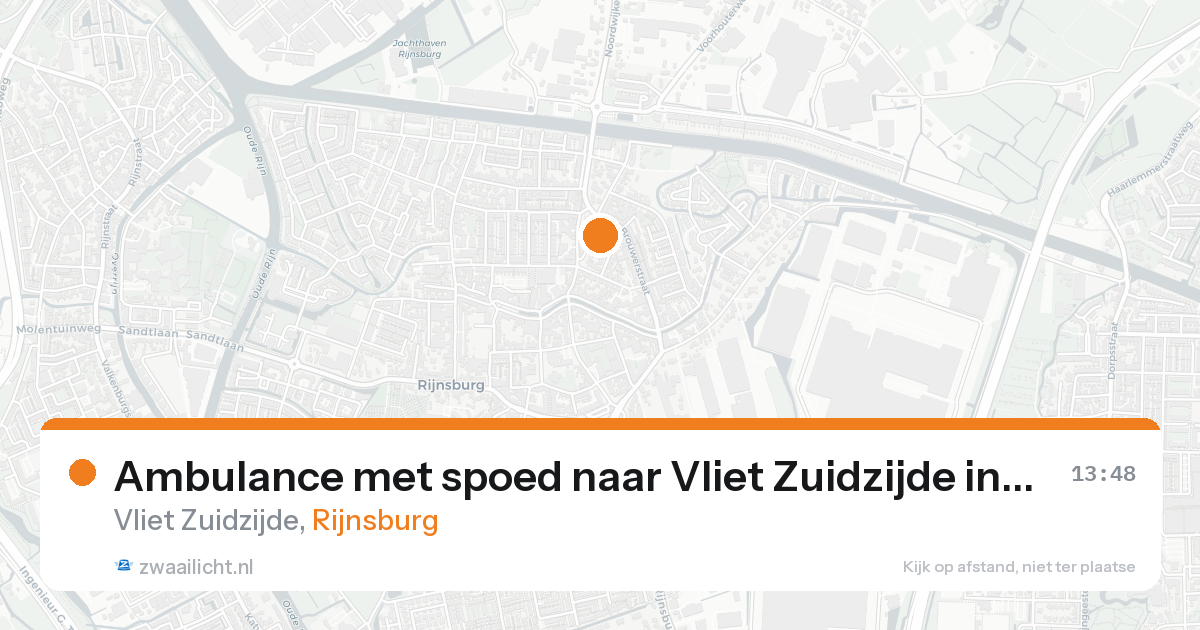 Ambulance met spoed naar Vliet Zuidzijde in Rijnsburg — 14 aug 2026