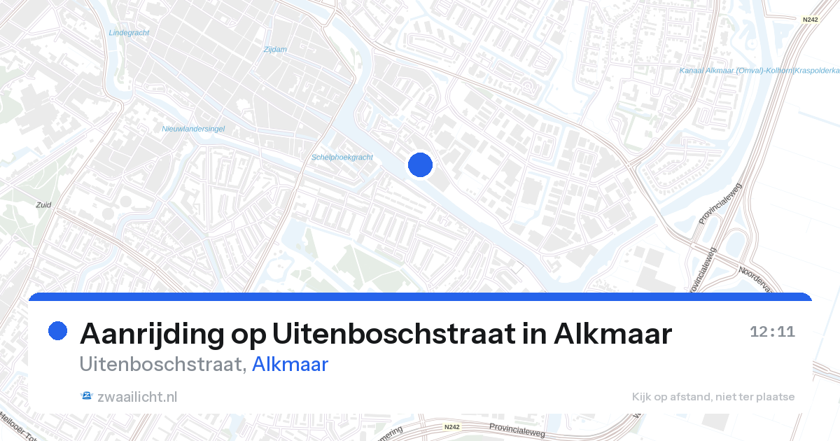 Aanrijding op Uitenboschstraat in Alkmaar — 27 aug 2026