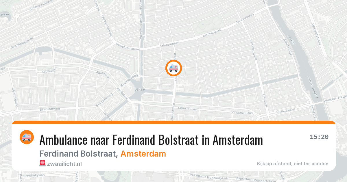 Ambulance naar Ferdinand Bolstraat in Amsterdam — 27 jun 2026