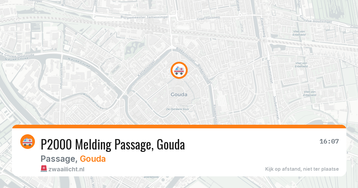 P2000 Melding Passage, Gouda — 7 apr 2026