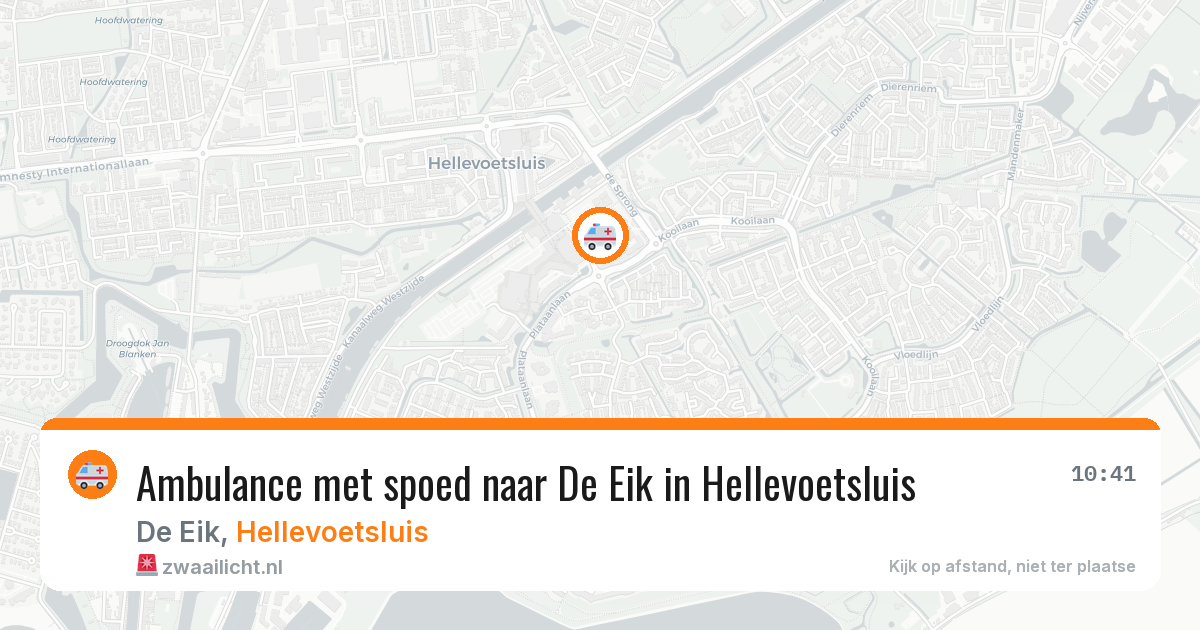 Ambulance met spoed naar De Eik in Hellevoetsluis — 30 jan 2026