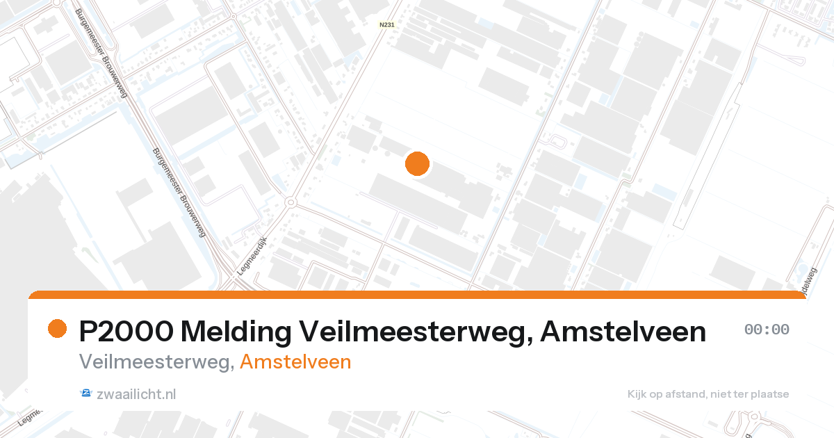 P2000 Melding Veilmeesterweg, Amstelveen — 26 aug 2026