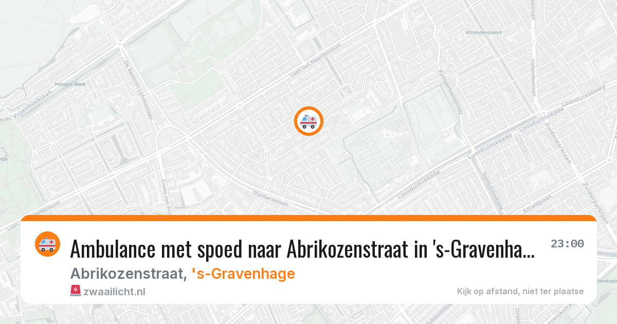 Ambulance met spoed naar Abrikozenstraat in 's-Gravenhage — 23 jun 2026