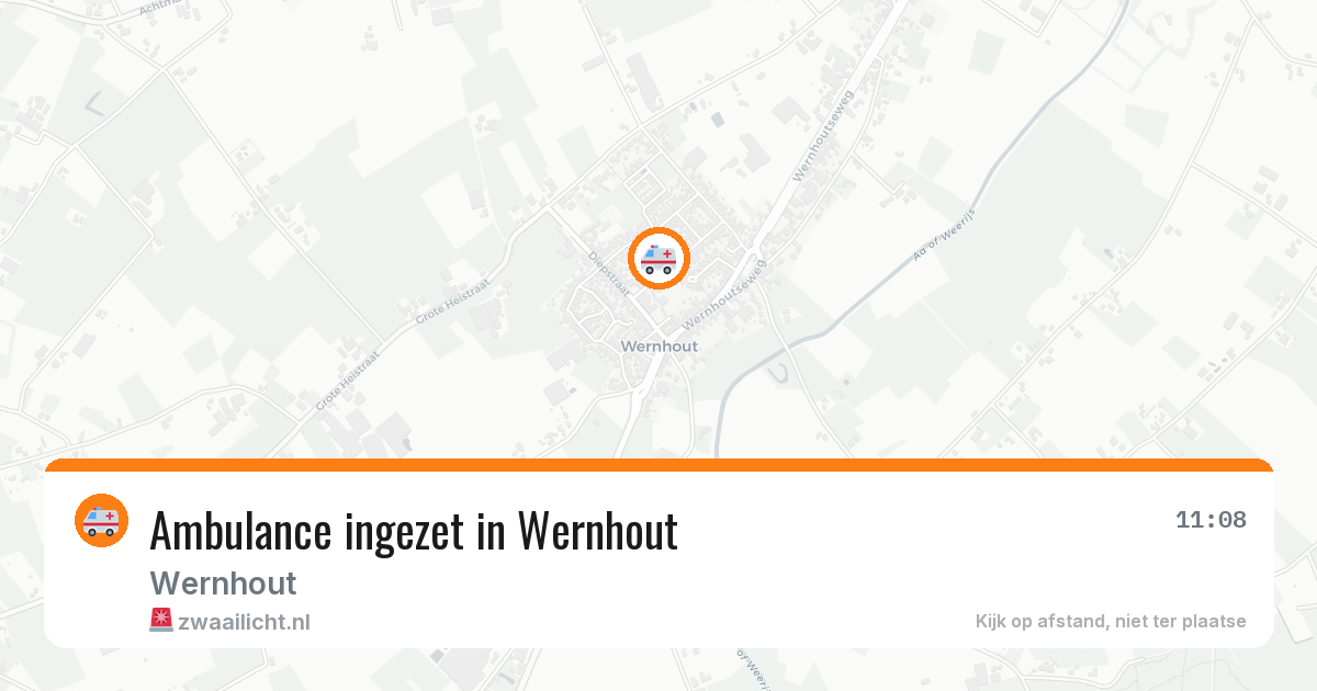 Ambulance ingezet in Wernhout — 31 jul 2026