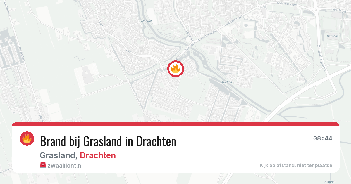 Brand bij Grasland in Drachten — 1 jul 2026