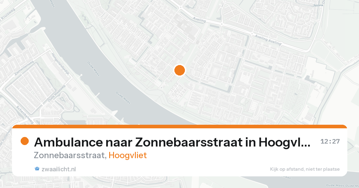 Ambulance naar Zonnebaarsstraat in Hoogvliet — 24 aug 2026