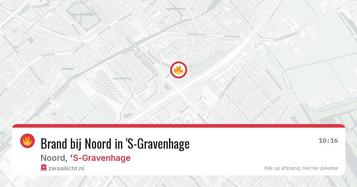 Brand bij Noord in 'S-Gravenhage — 2 jul 2026