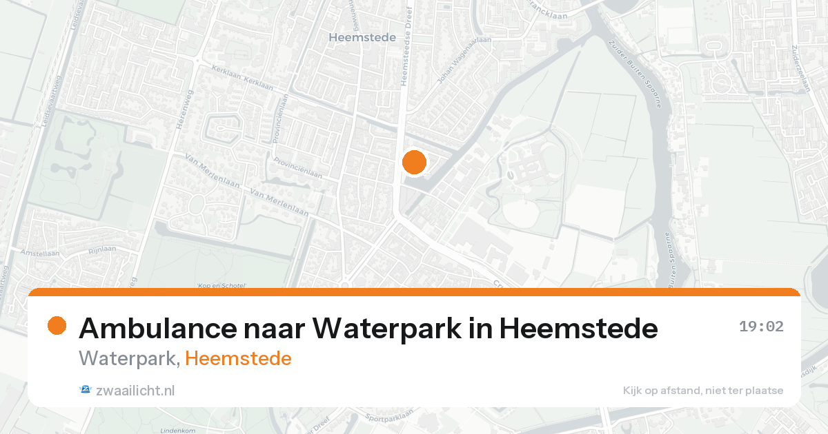 Ambulance naar Waterpark in Heemstede — 18 aug 2026