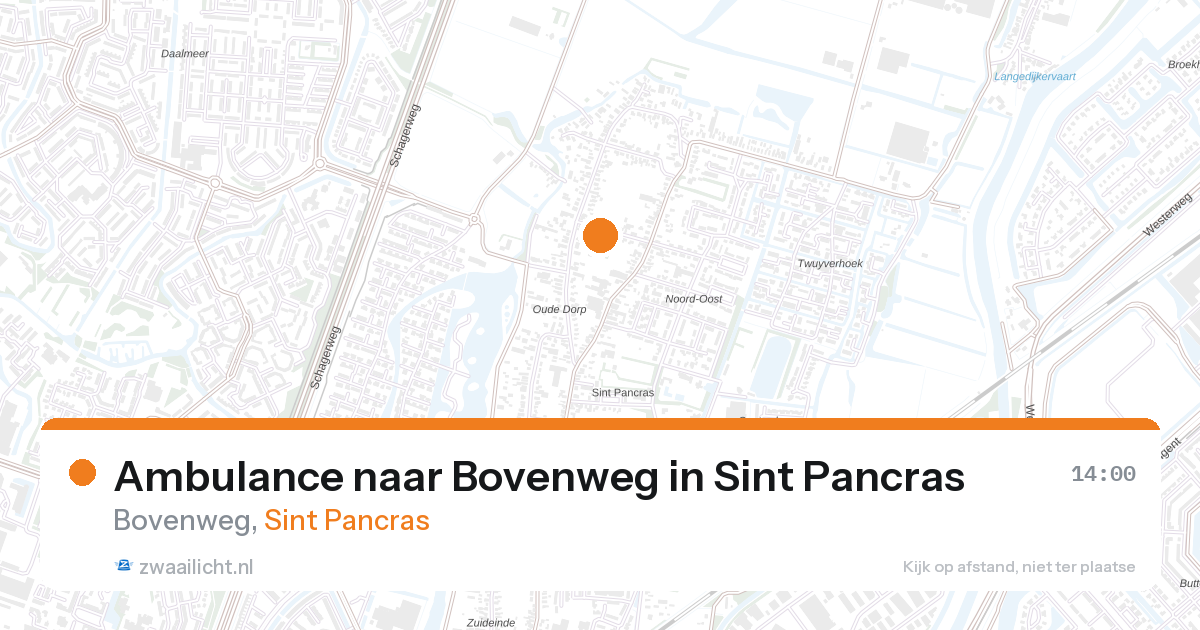 Ambulance naar Bovenweg in Sint Pancras — 13 jun 2026