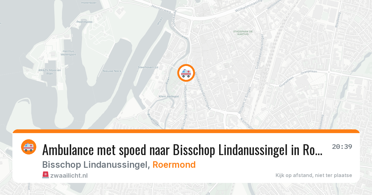 Ambulance met spoed naar Bisschop Lindanussingel in Roermond — 13 aug 2026
