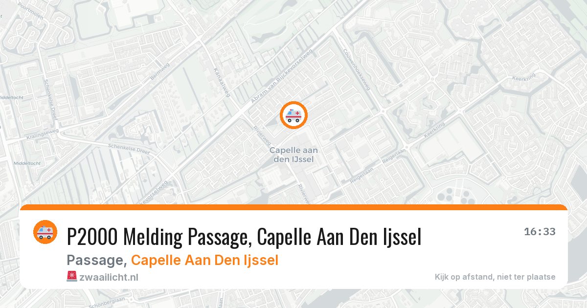 P2000 Melding Passage, Capelle Aan Den Ijssel — 19 jun 2026