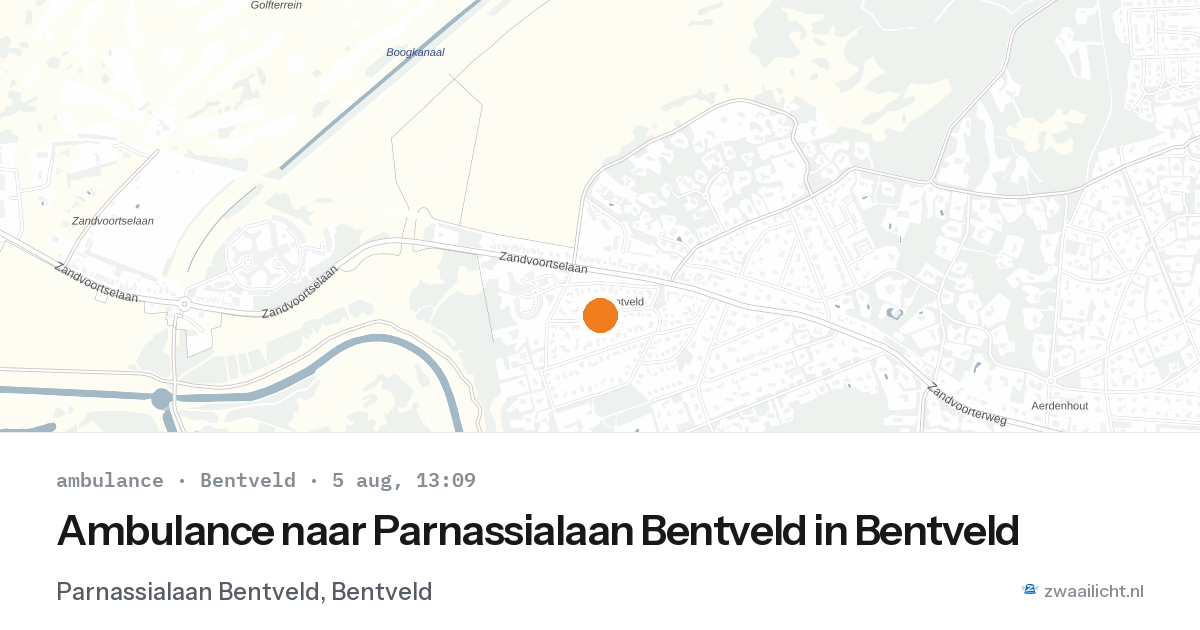 Ambulance naar Parnassialaan Bentveld in Bentveld — 5 aug 2026
