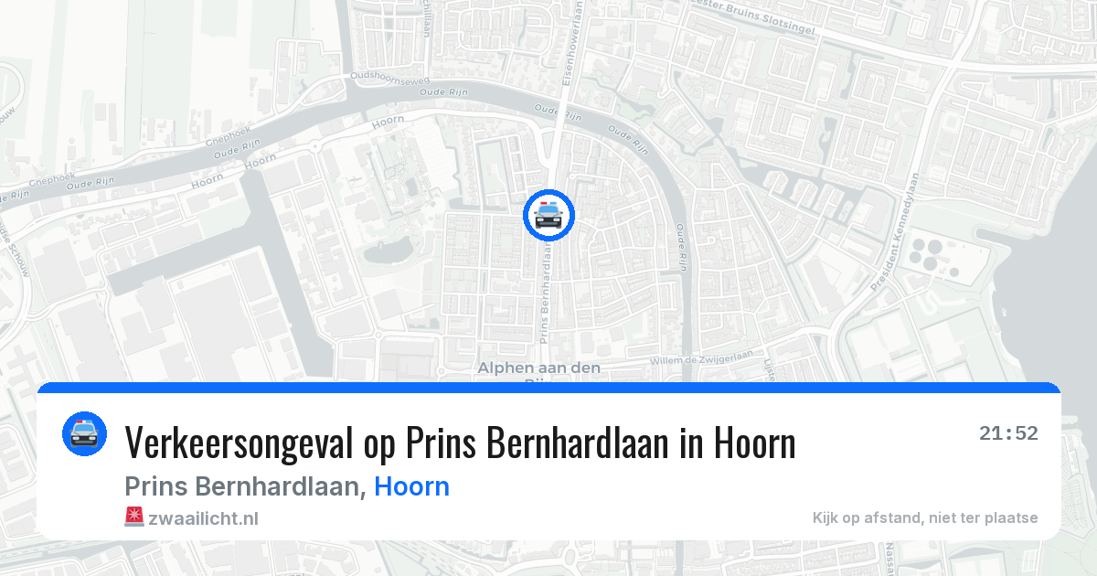 Verkeersongeval op Prins Bernhardlaan in Hoorn — 18 jun 2026