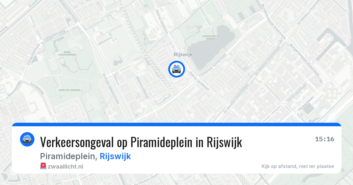 Verkeersongeval op Piramideplein in Rijswijk — 22 mei 2026