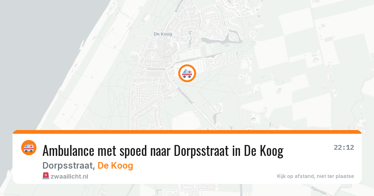 Ambulance met spoed naar Dorpsstraat in De Koog — 30 apr 2026