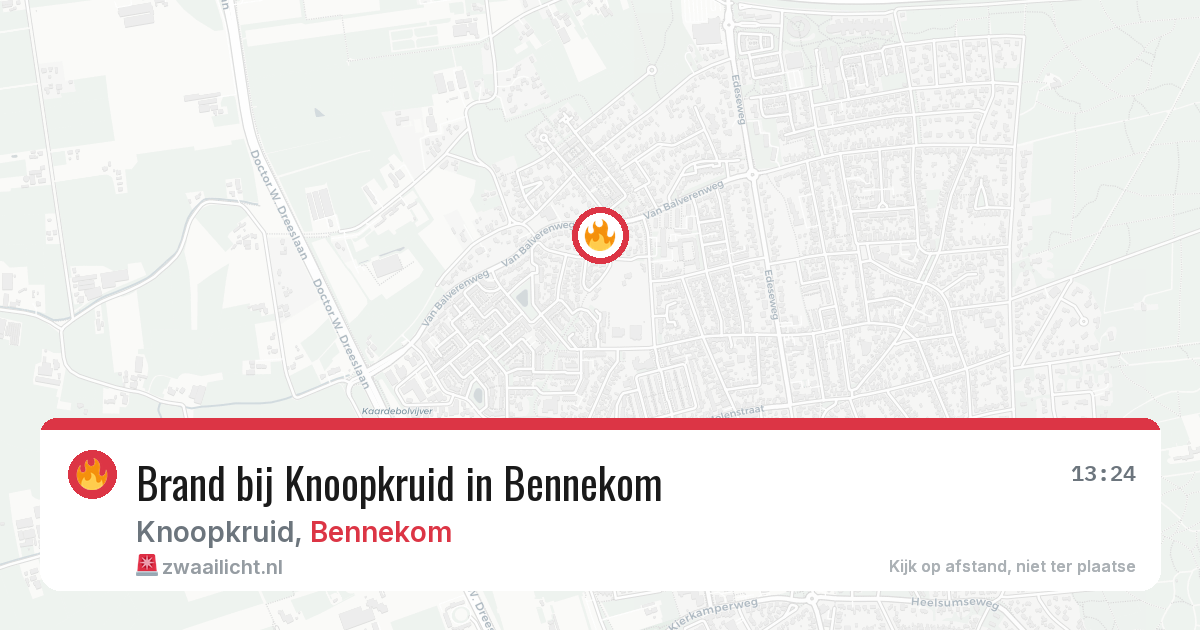Brand bij Knoopkruid in Bennekom — 25 mei 2026