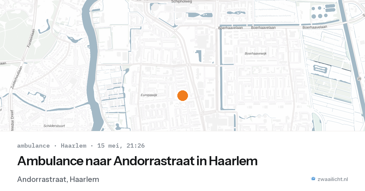 Ambulance naar Andorrastraat in Haarlem — 15 mei 2026