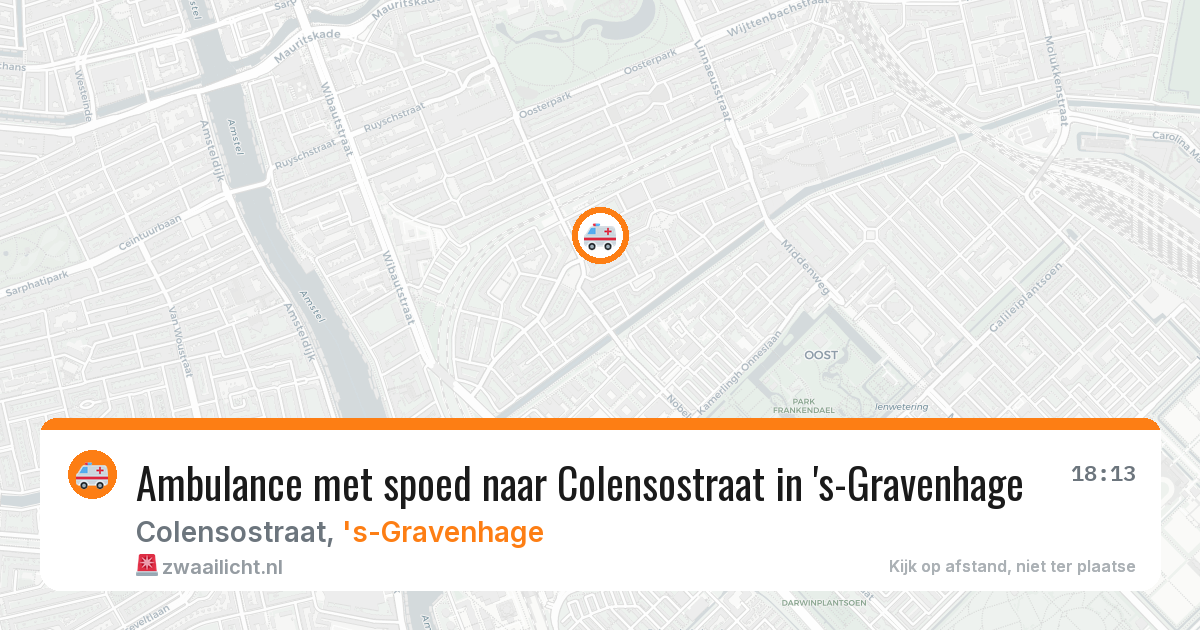 Ambulance met spoed naar Colensostraat in 's-Gravenhage — 31 mrt 2026