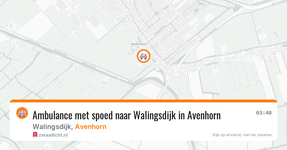 Ambulance met spoed naar Walingsdijk in Avenhorn — 15 jun 2026