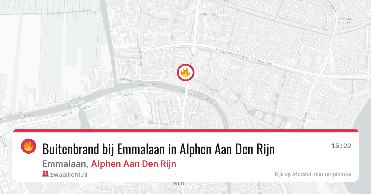 Buitenbrand bij Emmalaan in Alphen Aan Den Rijn — 14 jun 2026