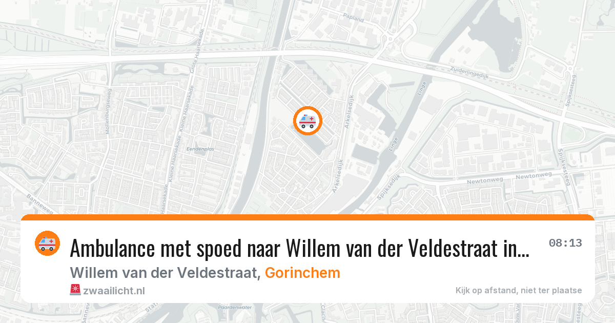 Ambulance met spoed naar Willem van der Veldestraat in Gorinchem — 4 jun 2026