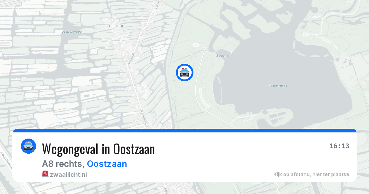 Wegongeval in Oostzaan — 11 aug 2026