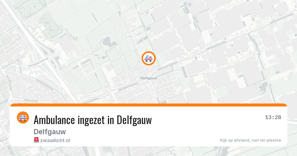 Ambulance ingezet in Delfgauw — 21 mei 2026