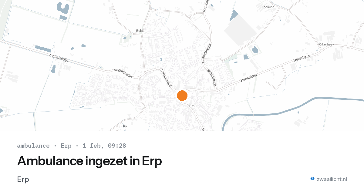 Ambulance ingezet in Erp — 1 feb 2026