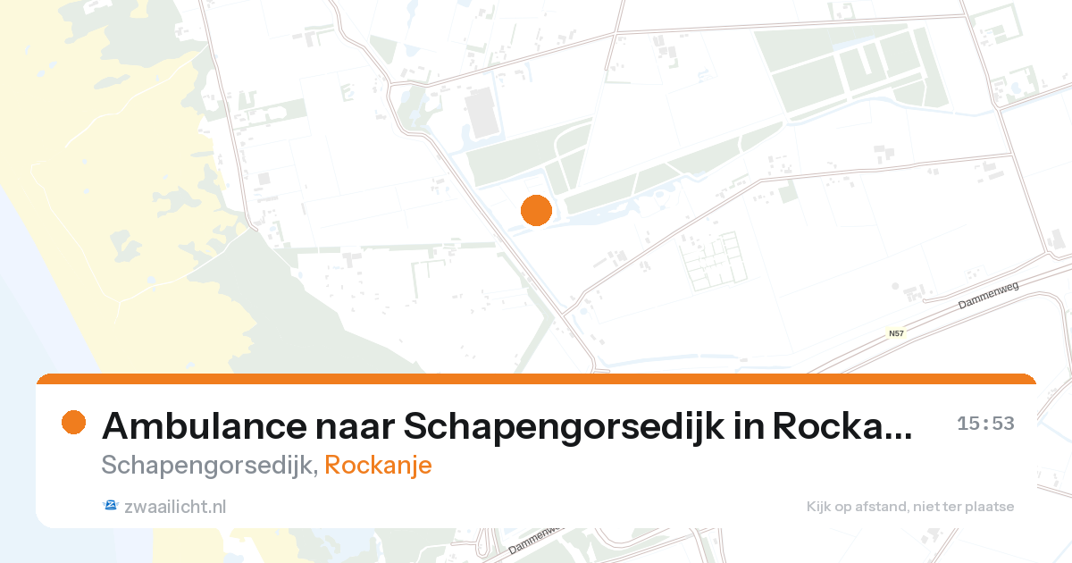 Ambulance naar Schapengorsedijk in Rockanje — 17 jul 2026