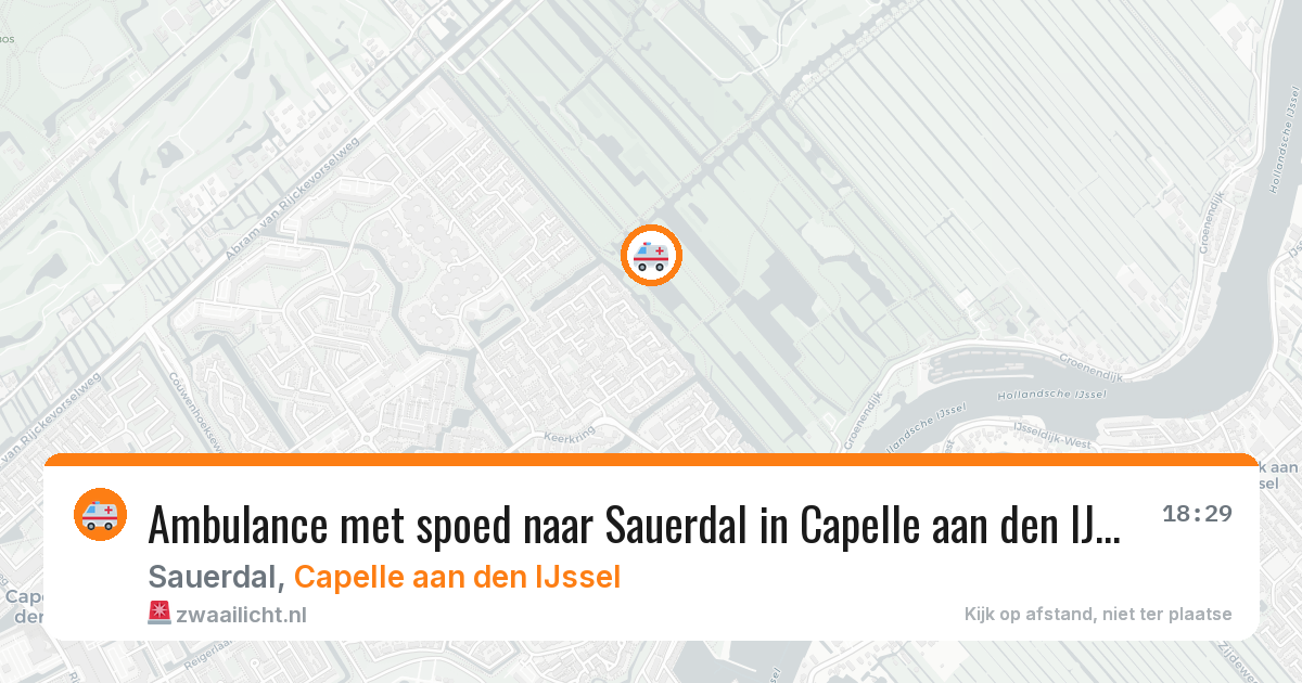 Ambulance met spoed naar Sauerdal in Capelle aan den IJssel — 30 jun 2026