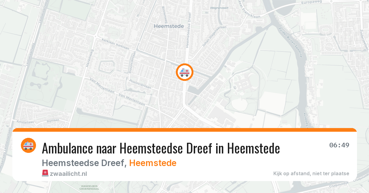 Ambulance naar Heemsteedse Dreef in Heemstede — 4 jul 2026