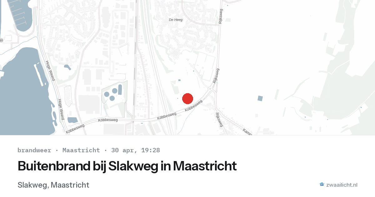 Buitenbrand bij Slakweg in Maastricht — 30 apr 2026