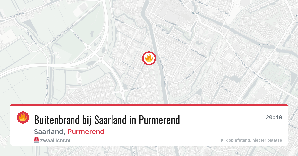 Buitenbrand bij Saarland in Purmerend — 1 mrt 2026