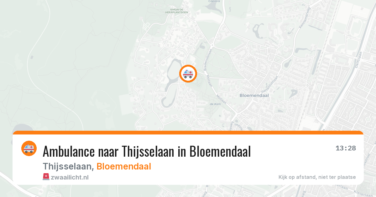 Ambulance naar Thijsselaan in Bloemendaal — 6 aug 2026