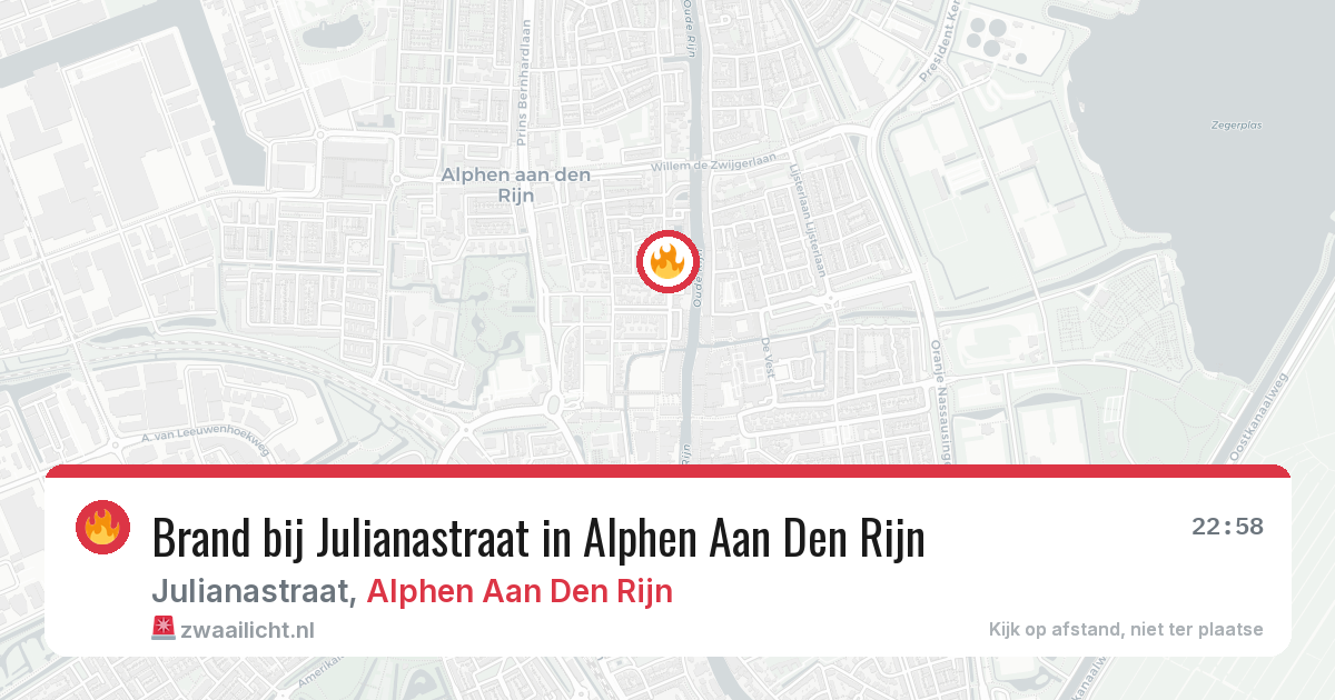 Brand bij Julianastraat in Alphen Aan Den Rijn — 18 mrt 2026