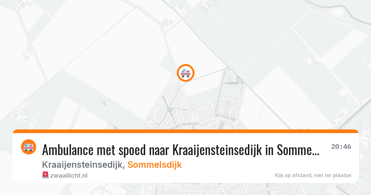 Ambulance met spoed naar Kraaijensteinsedijk in Sommelsdijk — 3 jun 2026