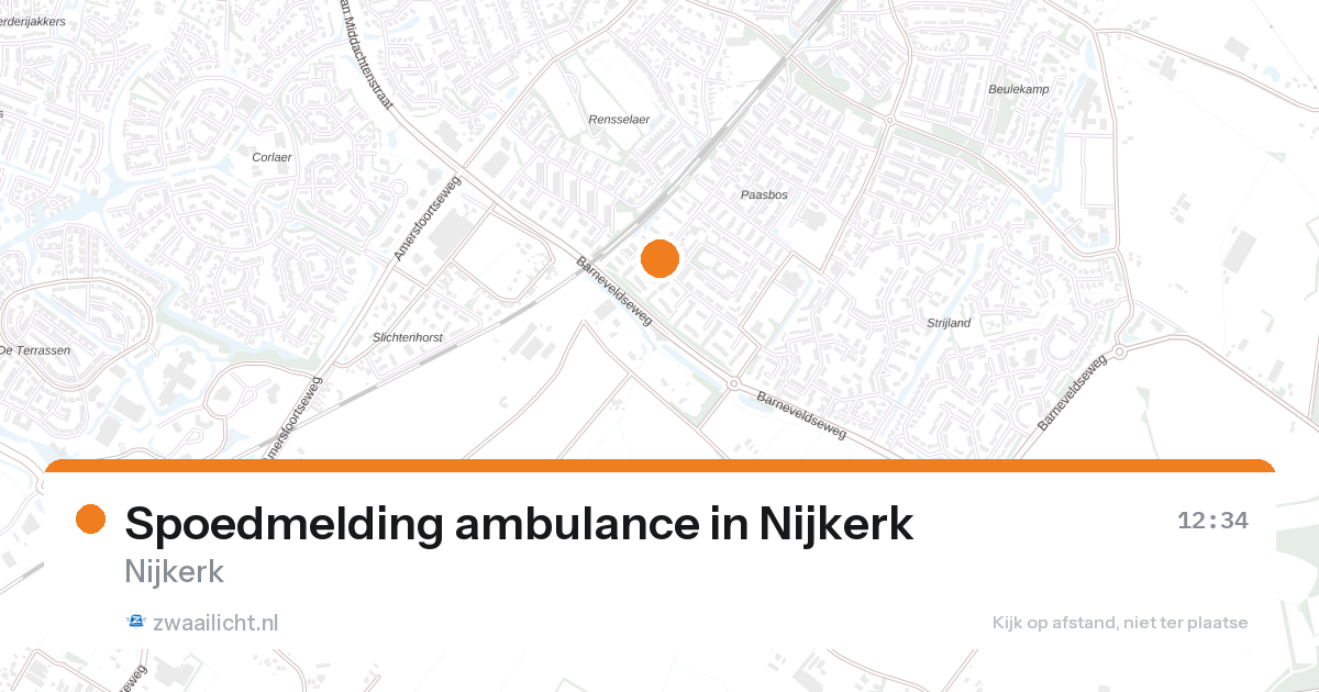 Spoedmelding ambulance in Nijkerk — 26 aug 2026