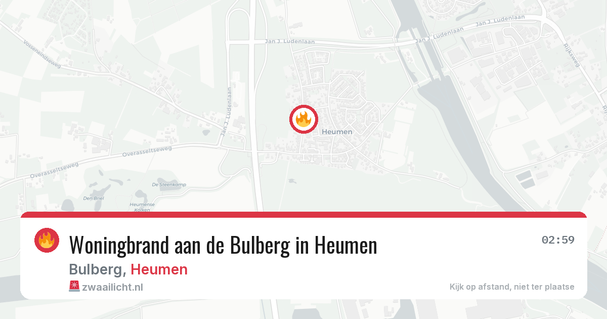Woningbrand aan de Bulberg in Heumen — 28 jun 2026