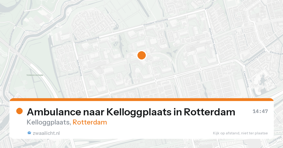Ambulance naar Kelloggplaats in Rotterdam — 25 aug 2026